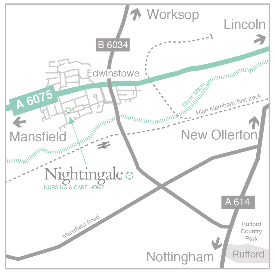 Map showing Nightingale Care Home
