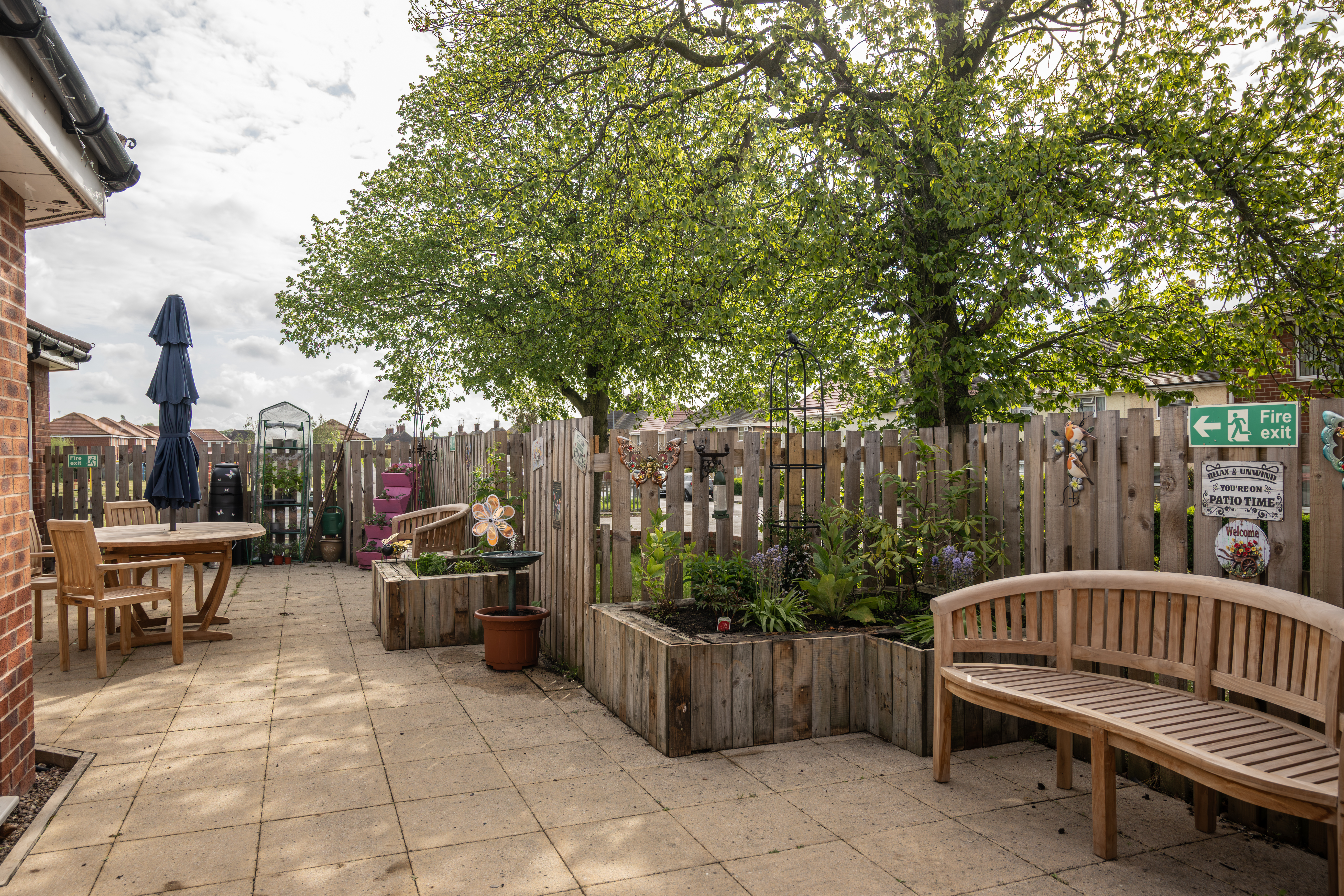 Outdoor patio area
